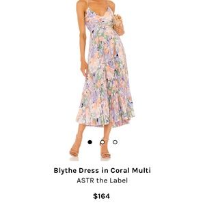 Midi Blythe dress in coral multi - formal